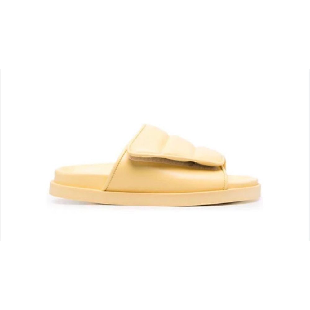 GIABORGHINI STITCHED PUFFY SLIDES Made in Italy NWOB Size 36
